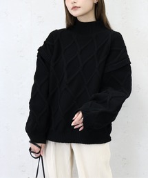 Per sist ence（パーシエンス）の「Per sist ence/パーシエンス　ケーブル編みプルオーバー（ニット/セーター）」