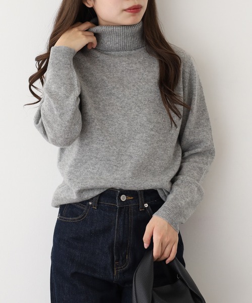 BRODIAEA 洗えるカシミヤシリーズ タートルネックニット（ニット