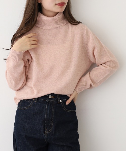 BRODIAEA 洗えるカシミヤシリーズ タートルネックニット（ニット