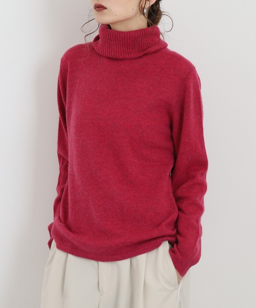 BRODIAEA 洗えるカシミヤシリーズ タートルネックニット（ニット