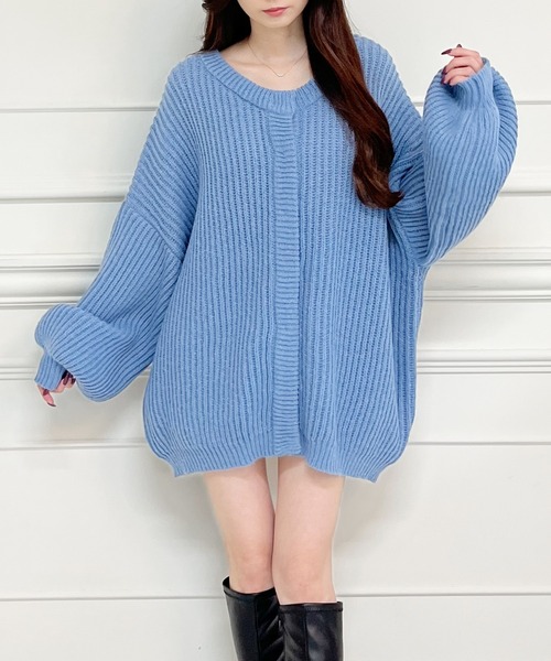 MIIA（ミーア）の「ニットカーディガン（カーディガン/ボレロ・レディース・オフホワイト/ブルー/レッド/パープル/ネイビー・FREE）」の16枚目の写真