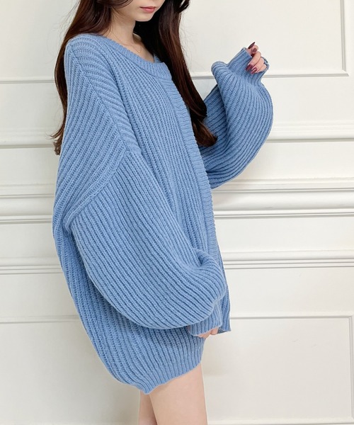 MIIA（ミーア）の「ニットカーディガン（カーディガン/ボレロ・レディース・オフホワイト/ブルー/レッド/パープル/ネイビー・FREE）」の17枚目の写真