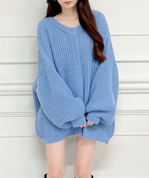 MIIA（ミーア）の「ニットカーディガン（カーディガン/ボレロ・レディース・オフホワイト/ブルー/レッド/パープル/ネイビー・FREE）」の21枚目の写真