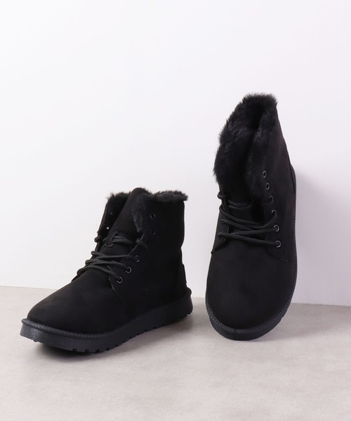 kitson(キットソン)の「KITSON フェイクファーレースブーツ(ブーツ・レディース・ブラック/グレー/ベージュ/ダークグレー・M/L/LL/S)」の5枚目の写真