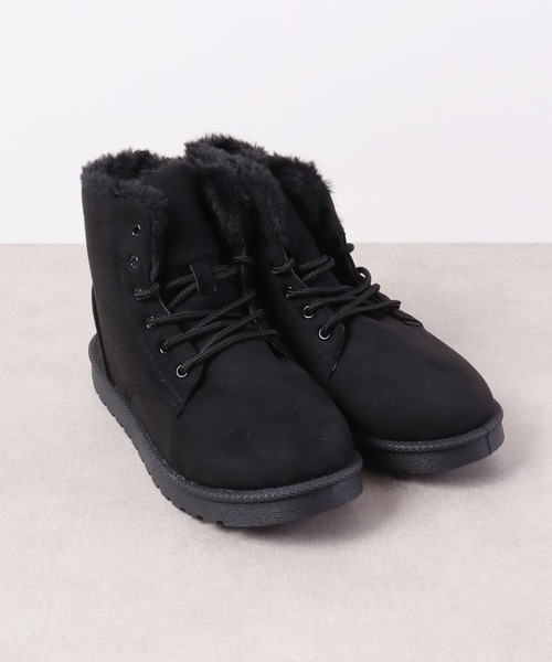 kitson(キットソン)の「KITSON フェイクファーレースブーツ(ブーツ・レディース・ブラック/グレー/ベージュ/ダークグレー・M/L/LL/S)」の6枚目の写真