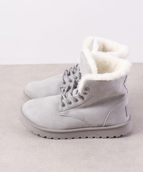 kitson(キットソン)の「KITSON フェイクファーレースブーツ(ブーツ・レディース・ブラック/グレー/ベージュ/ダークグレー・M/L/LL/S)」の9枚目の写真