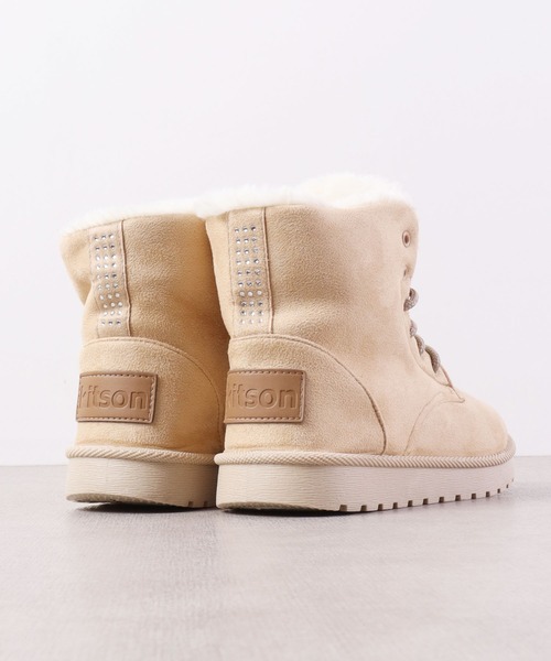 kitson(キットソン)の「KITSON フェイクファーレースブーツ(ブーツ・レディース・ブラック/グレー/ベージュ/ダークグレー・M/L/LL/S)」の14枚目の写真