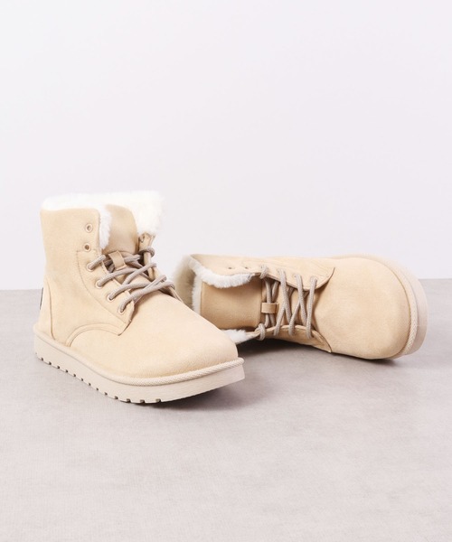 kitson(キットソン)の「KITSON フェイクファーレースブーツ(ブーツ・レディース・ブラック/グレー/ベージュ/ダークグレー・M/L/LL/S)」の12枚目の写真