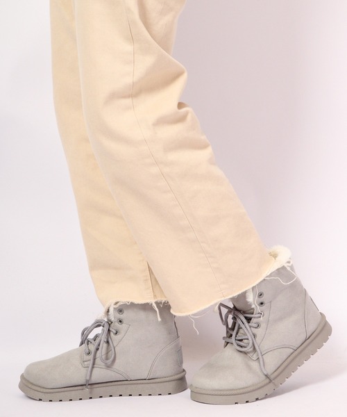 kitson(キットソン)の「KITSON フェイクファーレースブーツ(ブーツ・レディース・ブラック/グレー/ベージュ/ダークグレー・M/L/LL/S)」の10枚目の写真