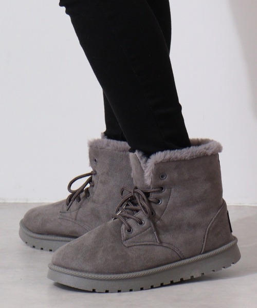 kitson(キットソン)の「KITSON フェイクファーレースブーツ(ブーツ・レディース・ブラック/グレー/ベージュ/ダークグレー・M/L/LL/S)」の20枚目の写真