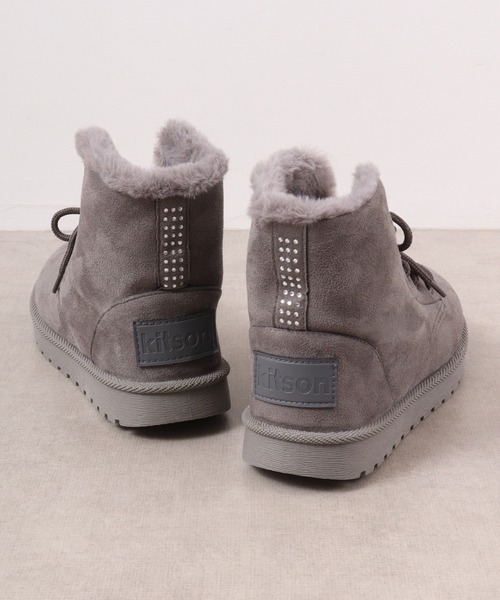 kitson(キットソン)の「KITSON フェイクファーレースブーツ(ブーツ・レディース・ブラック/グレー/ベージュ/ダークグレー・M/L/LL/S)」の22枚目の写真