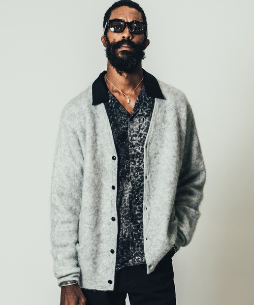 CRIMIE(クライミー)の「MOHAIR KNIT CARDIGAN / モヘア ニット カーディガン(カーディガン/ボレロ・メンズ・ブラック/ライトグレー/グリーン・M/L/XXL/S/XL)」の13枚目の写真