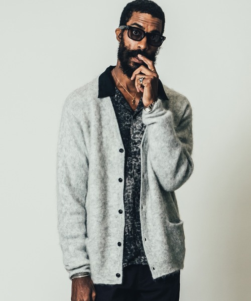 CRIMIE(クライミー)の「MOHAIR KNIT CARDIGAN / モヘア ニット カーディガン(カーディガン/ボレロ・メンズ・ブラック/ライトグレー/グリーン・M/L/XXL/S/XL)」の18枚目の写真
