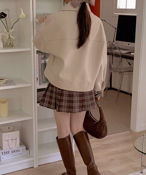 SONA(ソナ)の「SONYUNARA カラークロップコート(ダウンジャケット/コート・レディース・ベージュ・FREE)」の19枚目の写真