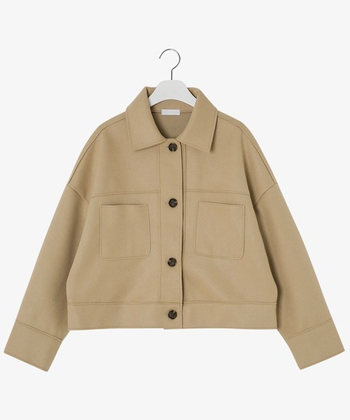 SONA(ソナ)の「SONYUNARA カラークロップコート(ダウンジャケット/コート・レディース・ベージュ・FREE)」の10枚目の写真