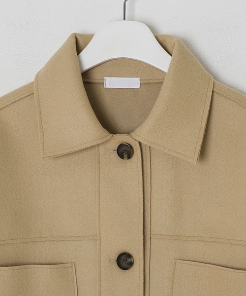 SONA(ソナ)の「SONYUNARA カラークロップコート(ダウンジャケット/コート・レディース・ベージュ・FREE)」の12枚目の写真