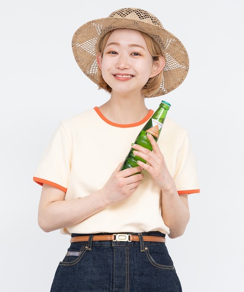 売れ筋商品|||CHILD WOMAN チャイルドウーマン オーガニックコットンパイル バイカラー半袖プルオーバー CHILD WOMAN チャイルドウーマン オーガニックコットンパイル