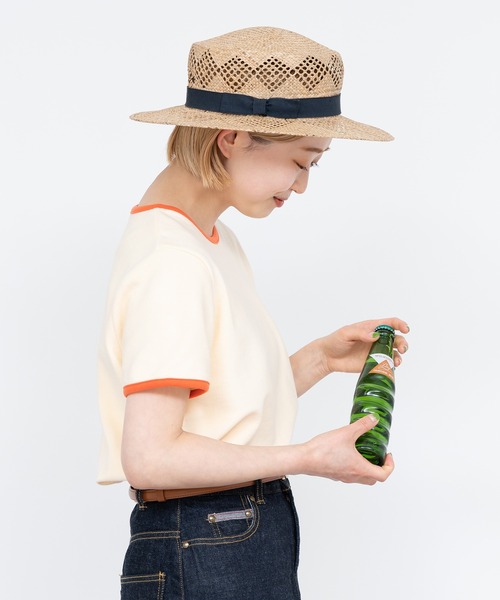 CHILD WOMAN（チャイルドウーマン）の「オーガニックコットンパイル バイカラー半袖プルオーバー（Tシャツ/カットソー・レディース・レッド/ネイビー/アイボリー・FREE）」の20枚目の写真