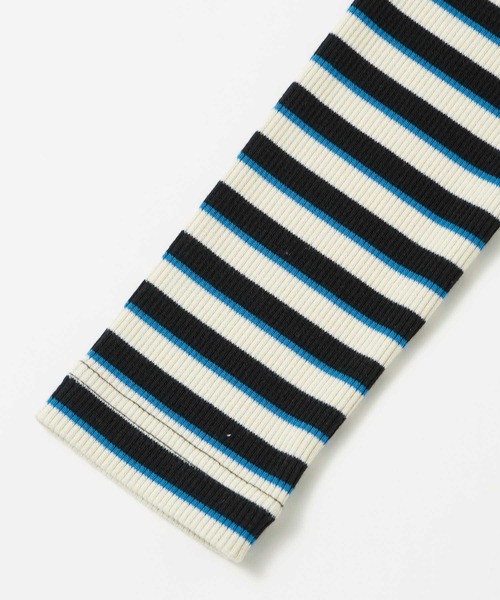 X-girl（エックスガール）の「MULTI STRIPE COMPACT DRESS（ワンピース・レディース・オリーブ/ブラック/ピンク・S/M）」の12枚目の写真