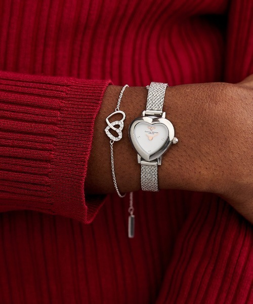 OLIVIA BURTON(オリビアバートン)の「「OLIVIA BURTON/オリビアバートン」 ミーン トゥ ビー ミニ シルバーメッシュベルト 22mm ハート型 腕時計(アナログ腕時計・レディース・シルバー・FREE)」の10枚目の写真