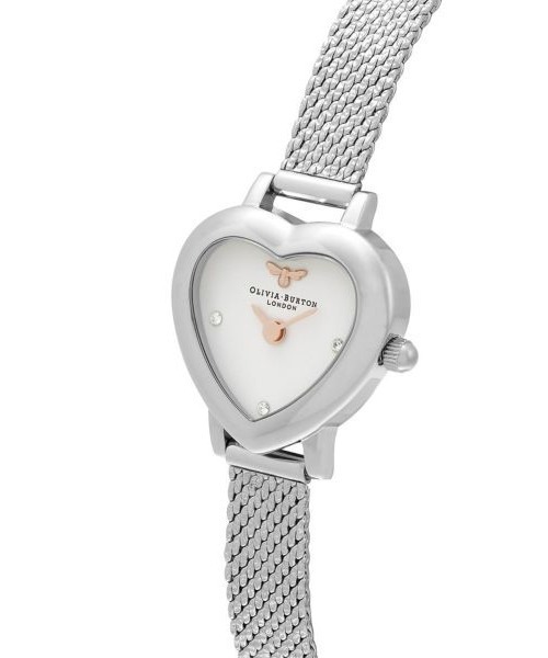 OLIVIA BURTON(オリビアバートン)の「「OLIVIA BURTON/オリビアバートン」 ミーン トゥ ビー ミニ シルバーメッシュベルト 22mm ハート型 腕時計(アナログ腕時計・レディース・シルバー・FREE)」の12枚目の写真
