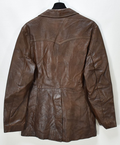 VINTAGE(ヴィンテージ)の「【ヴィンテージ古着】60s REED sports wear レザーテーラードジャケット(テーラードジャケット・メンズ・ブラウン・LARGE)」の4枚目の写真