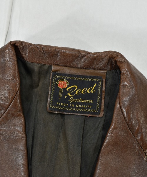 VINTAGE(ヴィンテージ)の「【ヴィンテージ古着】60s REED sports wear レザーテーラードジャケット(テーラードジャケット・メンズ・ブラウン・LARGE)」の8枚目の写真
