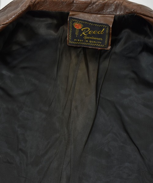 VINTAGE(ヴィンテージ)の「【ヴィンテージ古着】60s REED sports wear レザーテーラードジャケット(テーラードジャケット・メンズ・ブラウン・LARGE)」の7枚目の写真