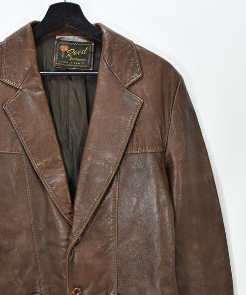 VINTAGE(ヴィンテージ)の「【ヴィンテージ古着】60s REED sports wear レザーテーラードジャケット(テーラードジャケット・メンズ・ブラウン・LARGE)」の9枚目の写真