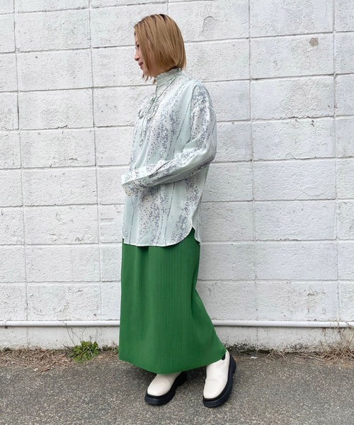 ＪＵＧＬＡＮＳ（ユグランス）の「☆ 女性らしさ際立つ。ニュアンス柄フリル襟リボンブラウス　U1760（シャツ/ブラウス・レディース・オフホワイト/オレンジ・FREE）」の16枚目の写真