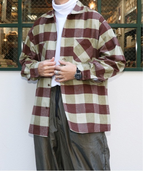 C.E.L.STORE（セルストア）の「DAN RIVER/ダンリバー CHECK BOX SHIRTS チェックボックスシャツユニセックス（シャツ/ブラウス・メンズ・ブラウン/ピンク・MEDIUM/LARGE）」の7枚目の写真