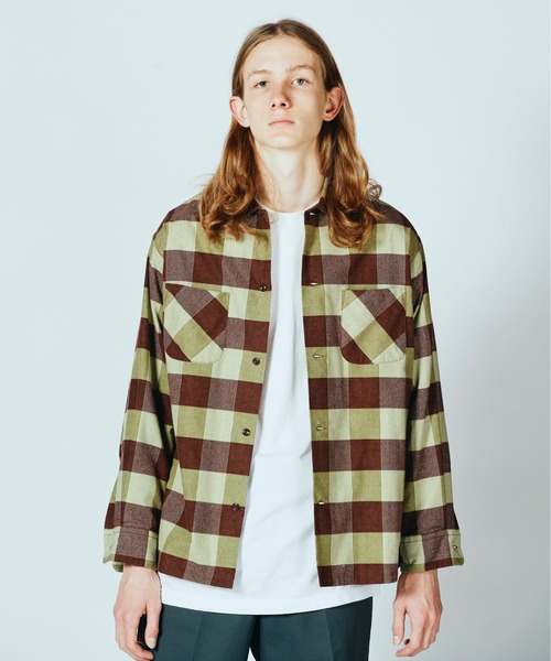C.E.L.STORE（セルストア）の「DAN RIVER/ダンリバー CHECK BOX SHIRTS チェックボックスシャツユニセックス（シャツ/ブラウス・メンズ・ブラウン/ピンク・MEDIUM/LARGE）」の5枚目の写真