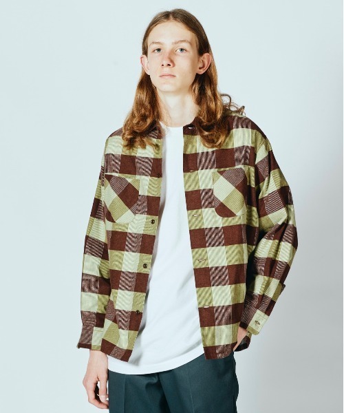 C.E.L.STORE（セルストア）の「DAN RIVER/ダンリバー CHECK BOX SHIRTS チェックボックスシャツユニセックス（シャツ/ブラウス・メンズ・ブラウン/ピンク・MEDIUM/LARGE）」の6枚目の写真