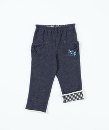 KP | デニム風ニットツイル裾ロールアップ7分丈パンツ(100～130)(デニムパンツ)