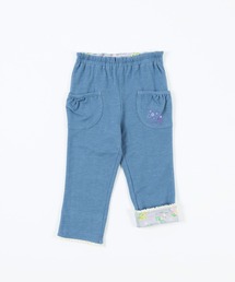 KP | デニム風ニットツイル裾ロールアップ7分丈パンツ(100～130)(デニムパンツ)