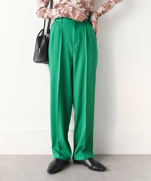 Chillfar（チルファー）の「ハイウエストテーパードスラックスパンツ（スラックス・レディース・オレンジ/グリーン/ダークブラウン/ピンク/カーキ/ブラック/アイボリー/グレー・MEDIUM/LARGE）」の7枚目の写真