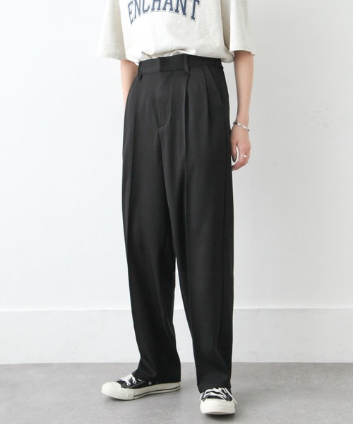 Chillfar（チルファー）の「ハイウエストテーパードスラックスパンツ（スラックス・レディース・オレンジ/グリーン/ダークブラウン/ピンク/カーキ/ブラック/アイボリー/グレー・MEDIUM/LARGE）」の3枚目の写真