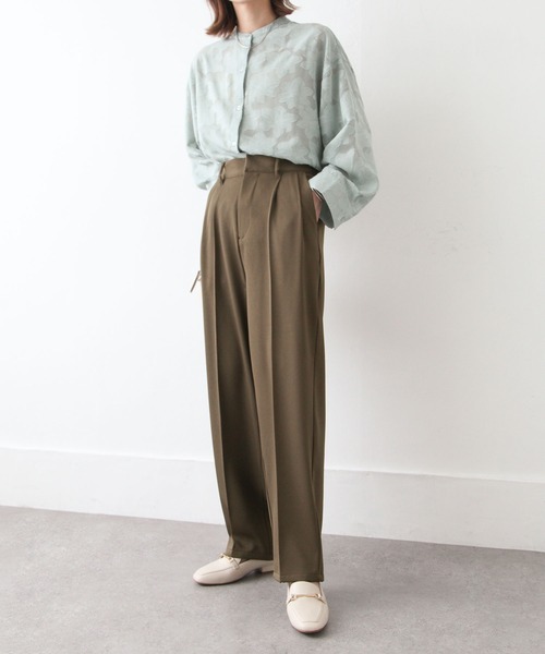 Chillfar（チルファー）の「ハイウエストテーパードスラックスパンツ（スラックス・レディース・オレンジ/グリーン/ダークブラウン/ピンク/カーキ/ブラック/アイボリー/グレー・MEDIUM/LARGE）」の20枚目の写真