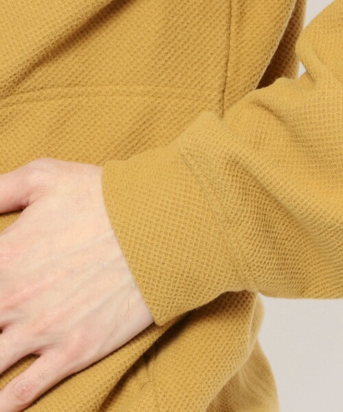 coen（コーエン）の「ドビーフリーススタンドカラープルオーバースウェット（スウェット・メンズ・ブラック/マスタード/ダークグリーン・S/M/L/XL）」の14枚目の写真