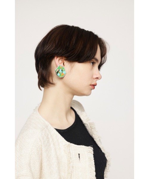 SLY(スライ)の「GEOMETRIC PAINT EARRING ジオメトリック ペイント イヤリング(イヤリング・レディース・シルバー/ゴールド・FREE)」の5枚目の写真