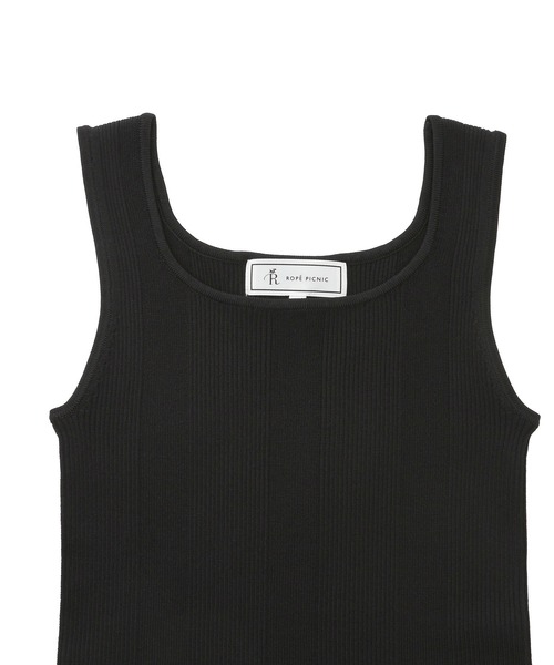 ROPE' PICNIC（ロペピクニック）の「UVカット・洗濯機OK/スクエアネックニットタンクトップ（タンクトップ・レディース・ブラック/ホワイト系その他5/ライトグレー・38）」の20枚目の写真