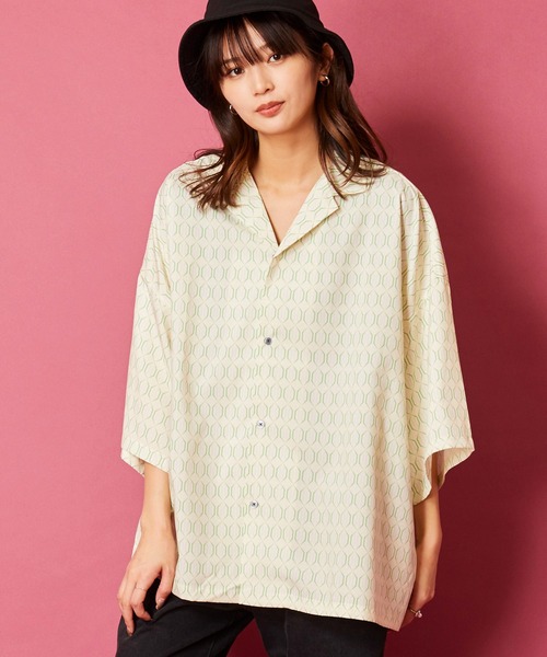 セール】ビッグシルエット総柄開襟アロハシャツ（シャツ