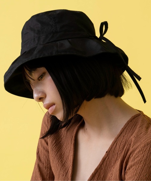 Casselini（キャセリーニ）の「Casselini(キャセリーニ)リボンハット（ハット・レディース・ブラック/ブラウン/グリーン/サックスブルー/オレンジ・FREE）」の2枚目の写真