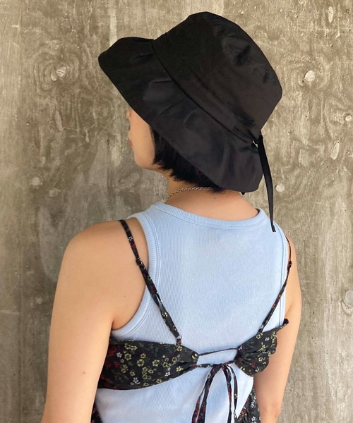 Casselini（キャセリーニ）の「Casselini(キャセリーニ)リボンハット（ハット・レディース・ブラック/ブラウン/グリーン/サックスブルー/オレンジ・FREE）」の9枚目の写真