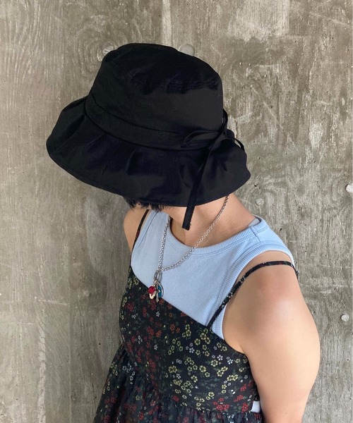 Casselini（キャセリーニ）の「Casselini(キャセリーニ)リボンハット（ハット・レディース・ブラック/ブラウン/グリーン/サックスブルー/オレンジ・FREE）」の17枚目の写真