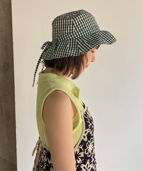 Casselini（キャセリーニ）の「Casselini(キャセリーニ)リボンハット（ハット・レディース・ブラック/ブラウン/グリーン/サックスブルー/オレンジ・FREE）」の10枚目の写真