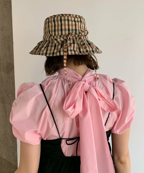 Casselini（キャセリーニ）の「Casselini(キャセリーニ)リボンハット（ハット・レディース・ブラック/ブラウン/グリーン/サックスブルー/オレンジ・FREE）」の18枚目の写真