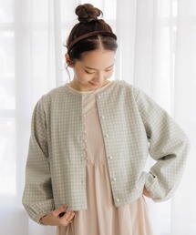flower | パーリーチェックトップ(カーディガン/ボレロ)