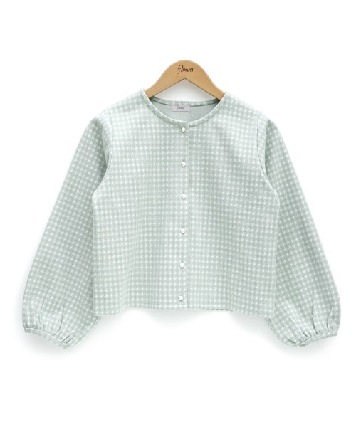 flower（フラワー）の「パーリーチェックトップ（カーディガン/ボレロ・レディース・ベージュ/カーキ・FREE）」の16枚目の写真