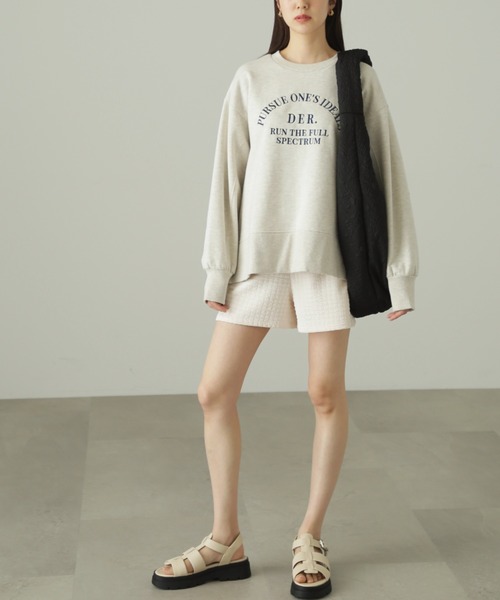 FREE'S MART（フリーズマート）の「◆ロゴ刺繍ビッグスウェット（スウェット・レディース・ネイビー/ピンク/ホワイト・FREE）」の8枚目の写真